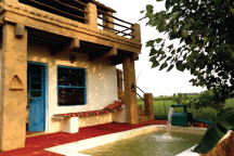 Plunge pool near the library with rooftop dining at Punjabiyat